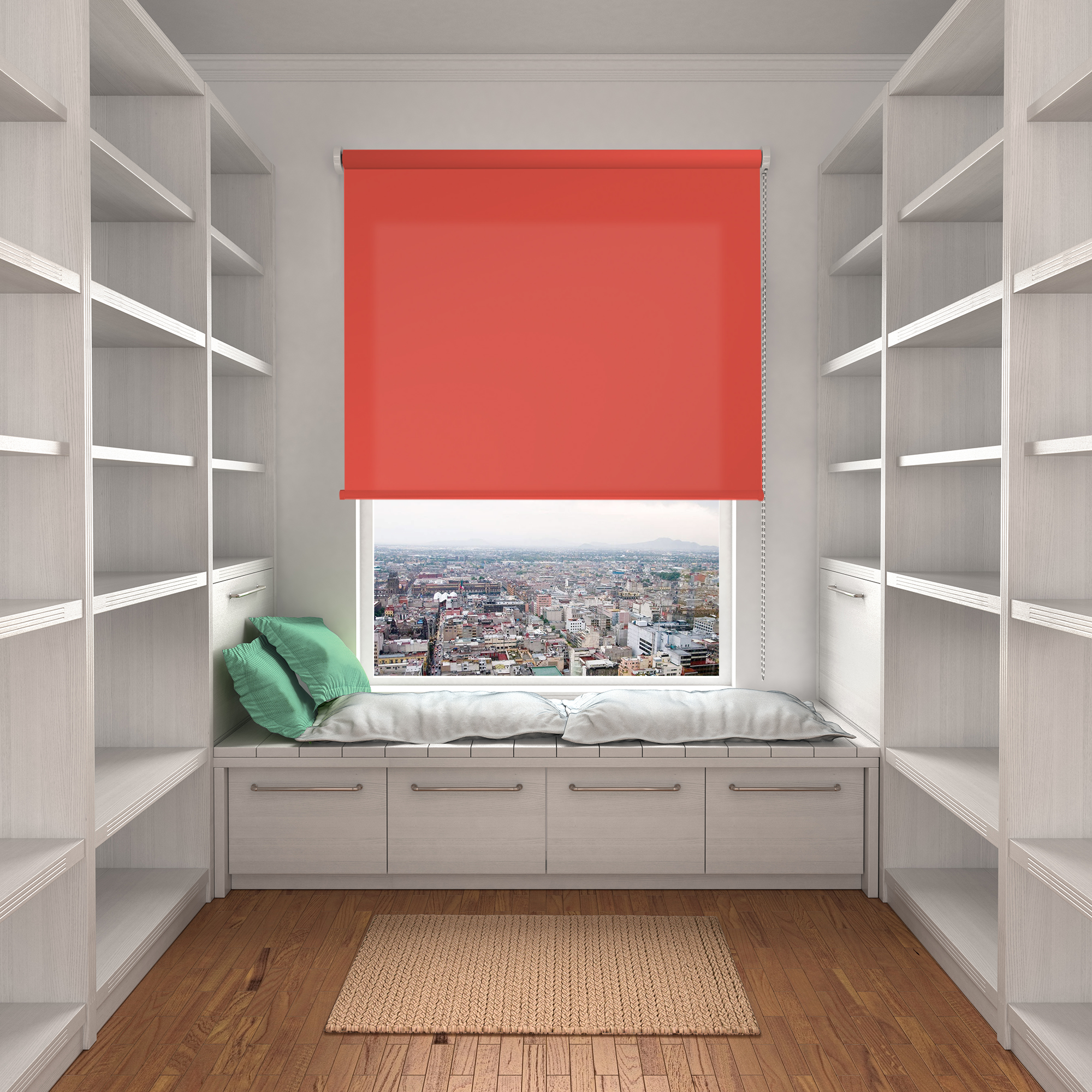 Image of VIEWTEX Tenda a rullo traslucida L2000 Coral 120 X 250cm - Made in Europe - 5 anni di garanzia