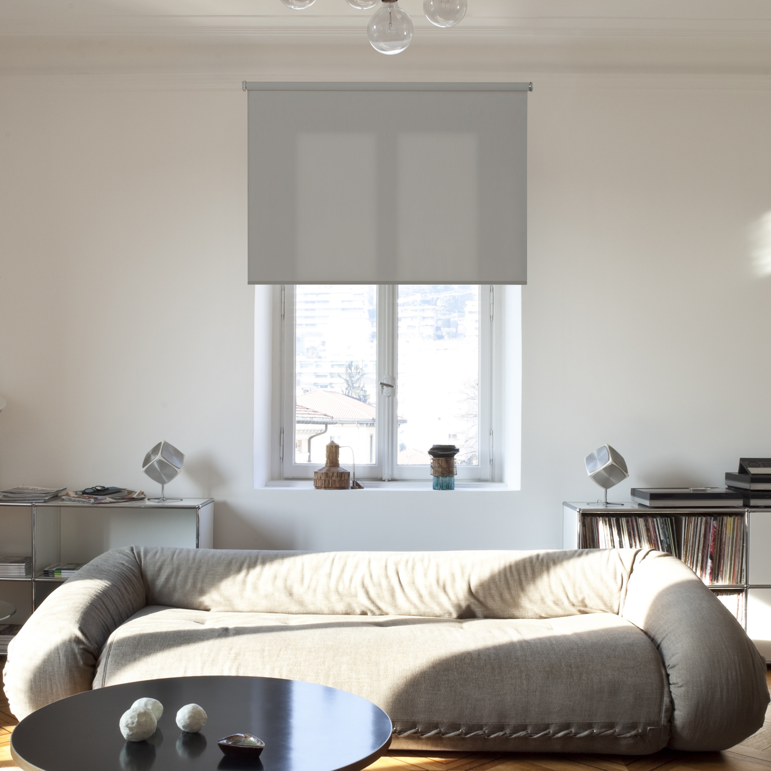 Image of VIEWTEX Tenda a rullo traslucida L2000 Grigio 120 X 250cm - Made in Europe - 5 anni di garanzia