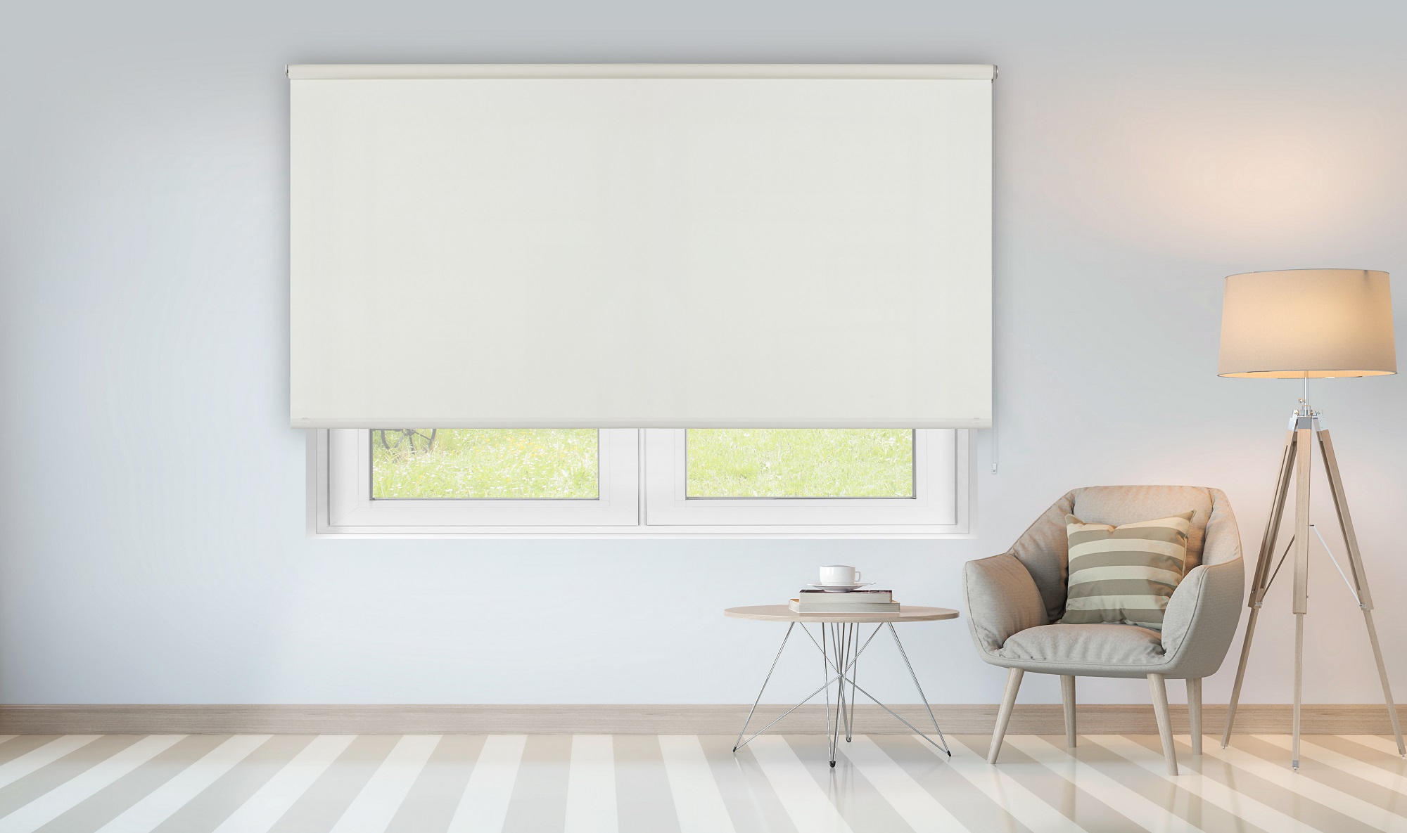 Image of VIEWTEX Tenda a rullo Traslucida Chela Bianco 135 X 250cm - Made in Europe - 5 anni di Garanzia