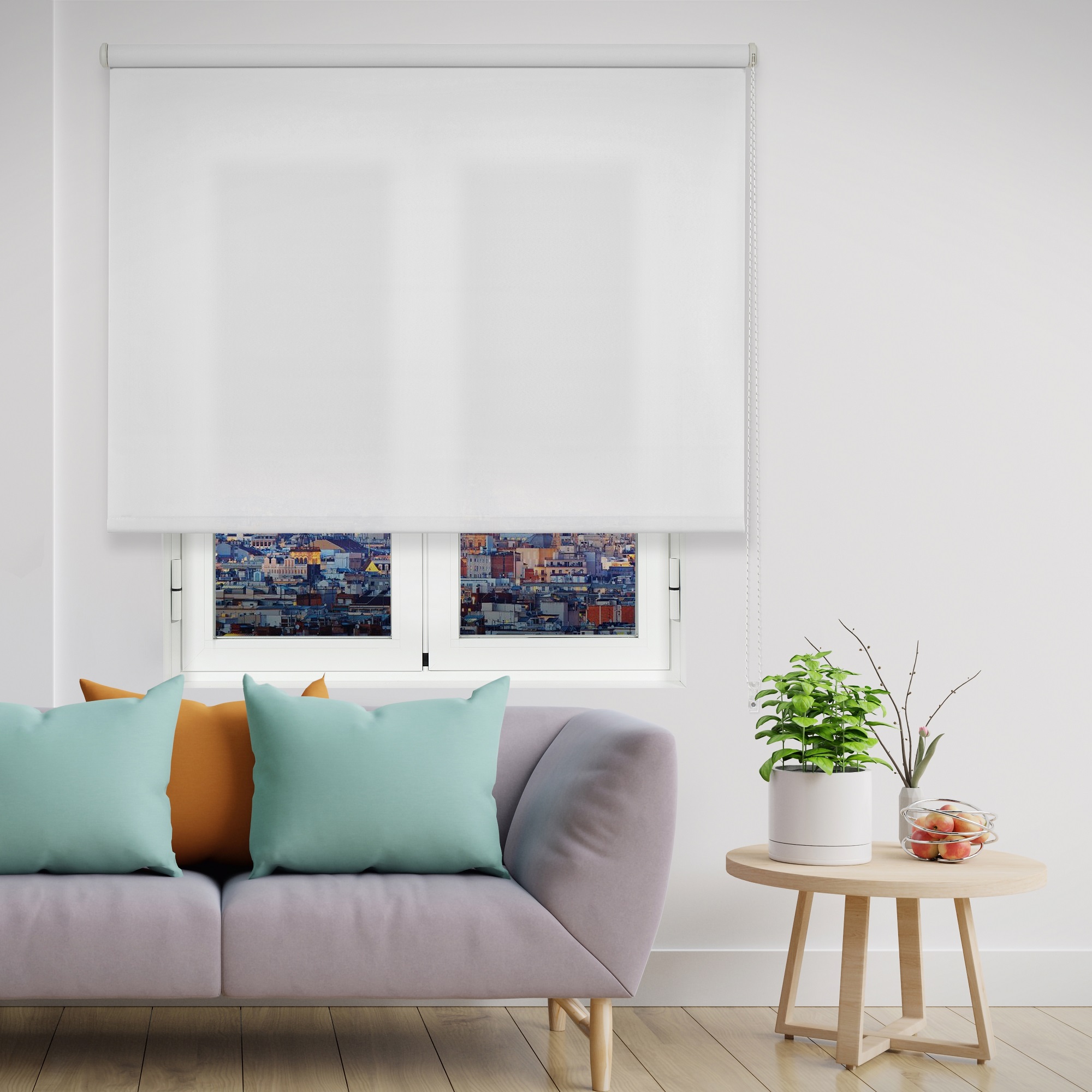 Image of VIEWTEX Tenda a rullo Traslucida Basic Bianco 90 X 250cm - Made in Europe - 5 anni di Garanzia